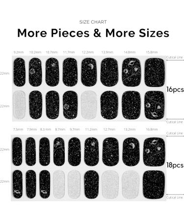 NAILOG Semi Cured Gel Nail Strips 34 pcs Salon-Quality Gel Nail Stickers Long Lasting Nail Wraps for Women with Soft Gel Finish Star Walk - Buy Online on GoSupps.com