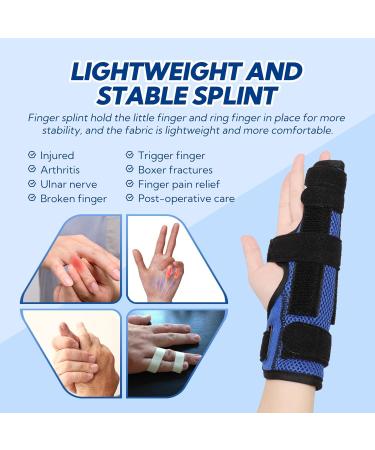 YiYame Little Finger Splint - Metal Support for Broken/Ring Finger, Boxer's Fracture, Arthritis - Right & Left Hand - Buy Online on GoSupps.com