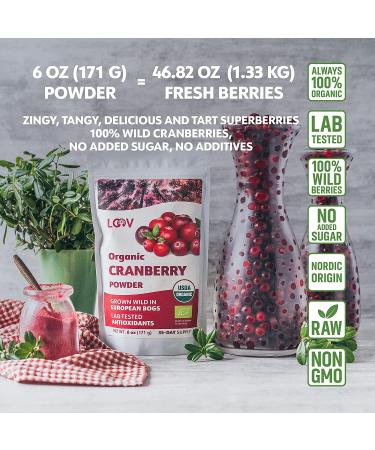Organic Wild Nordic Forests Freeze Dried Cranberry Powder - 6 Oz | Raw & Sugar-Free | 35-Day Supply - Buy Online on GoSupps.com