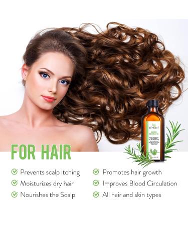 Organic Rosemary Oil for Hair Growth and Skin - 100ml | Pure Natural Essential Oil for Nourishing Scalp Treatment | Promotes Fuller, Thicker, Healthier Hair | Suitable for Men and Women - Buy Online on GoSupps.com