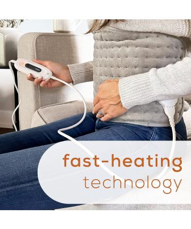 Beurer UHP49 Heating Pad for Back Pain Relief - 6 Heat Settings, Soft Microplush Fabric - Machine Washable with Auto Shut Off - Electric Heating Pad for Cramps and Muscles - Adjustable Strap - Buy Online on GoSupps.com