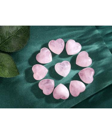 MAIBAOTA Rose Quartz Healing Crystal Gemstones Pocket Gifts Heart-Shaped Nature Spiritual Energy Pink Crystals for Women Men Reiki Divination Balancing Yoga Meditation 10PCS - Buy Online on GoSupps.com