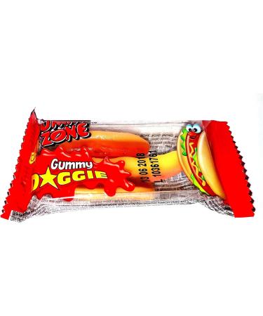  Gummi Zone 12 x Mini Doggie Hot Dog Gummi Zone Candy 9g - Buy Online on GoSupps.com