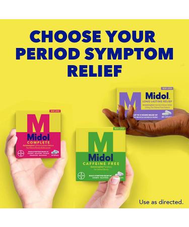 Midol Complete Maximum Strength Caplets - 16 ct - Multi-Symptom Relief - Buy Online on GoSupps.com