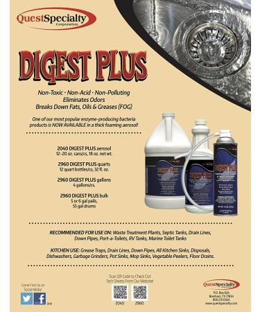 DIGEST PLUS Foaming Drain Cleaner & Odor Eliminator - 1 count - Buy Online on GoSupps.com
