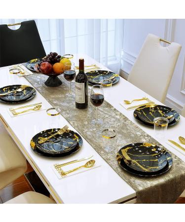 320 Pack Gold Plastic Silverware Set - Disposable Cutlery for Party - Heavy Duty Plastic Forks, Spoons, Knives - Bulk Pack - Buy Online on GoSupps.com