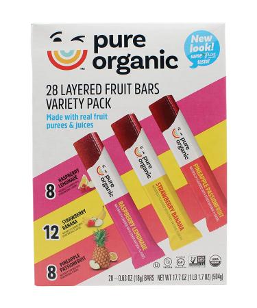 Pure Organic Layered Fruit Bars Variety Pack - 28 ct (Pack of 1) | Organic Snack Bars - Buy Online on GoSupps.com