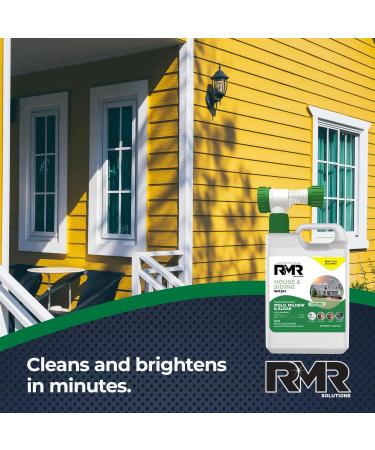 RMR House and Siding Wash - Commercial-Grade Stain Remover for Mold Mildew & Algae | 64 oz with Hose-End Adapter - International Shipping Available - Buy Online on GoSupps.com
