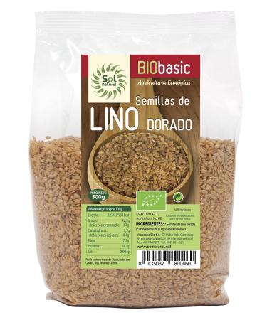 SOLNATURAL SOLNATURAL Organic Golden Flax Seeds 500g Standard Unique