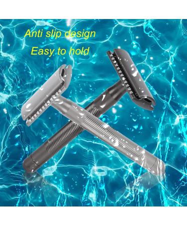 Portable Men's Safety Razor - Zinc Alloy Double Edge Razor with Brass Handle | Ideal Gift for Men (Silver) - Buy Online on GoSupps.com