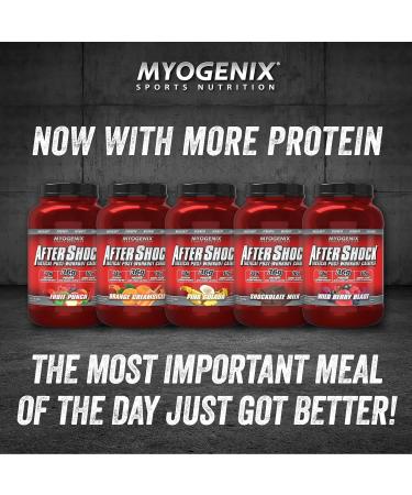 Myogenix Aftershock Post Workout Muscle Growth Whey Protein Powder Speeds Up Muscle Growth and Recovery Supports Joint Health and Replenishes Glycogen Fruit Punch 6 lbs Fruit Punch 6 Pound - Buy Online on GoSupps.com