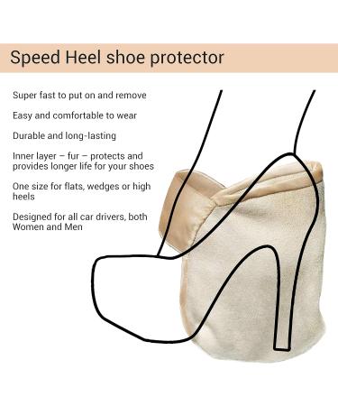 Speed Heel Shoe Protector | Driving Shoe Heel Guard | Beige Color | One Size Pack | Christmas Gift - Buy Online on GoSupps.com