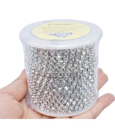 KAOYOO 10 Yards 3MM Crystal Rhinestone Diamond Chain Trim - DIY Crafts & Wedding Decoration - Silver SS12/3.0mm - Buy Online on GoSupps.com