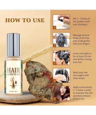 Natural Hair Growth Oil 50ml Strengthening and Thickening Natural Hair Oil Beauty Treatment for Scalp Texturizing Routine Daily Use Blow Drying and Styling - Buy Online on GoSupps.com