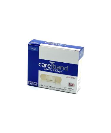 Sheer Adhesive Bandages Sterile 5/8" x 2 1/4" 100/BX