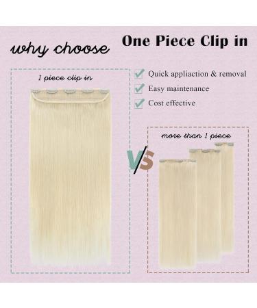 8-24 Inch Clip in Hair Extensions One Piece 100% Remy Human Hair 3/4 Full Head Straight Long (14 inch/45g #60 Platinum Blonde) 14 Inch (40 g)-1pc Platinum Blonde - Buy Online on GoSupps.com