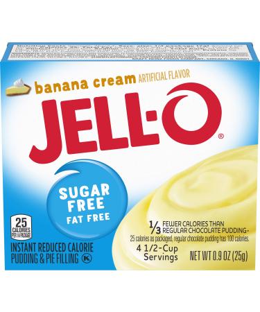 Jell-O Instant Banana Sugar-Free Fat Free Pudding & Pie Filling (0.9 oz Boxes, Pack of 6) 0.9 Ounce (Pack of 6)