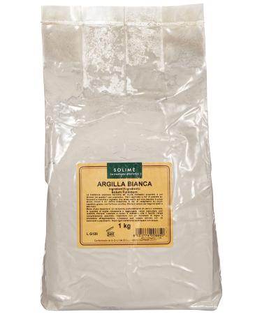 Superventilated White Clay for purifying skin and hair treatments – 1 kg – Herbal product made in Italy