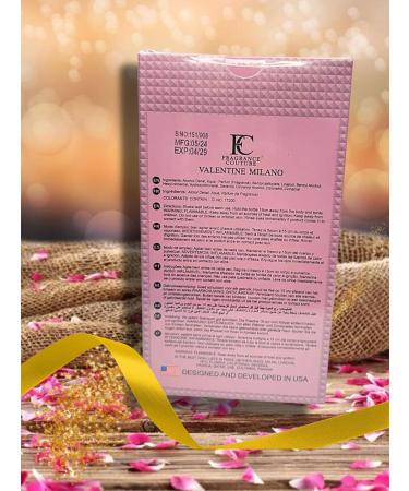 Valentine Milano Eau de Parfum Amber Floral fragrance for women3.4 Fl.oz - Buy Online on GoSupps.com