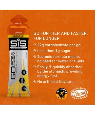 Science In Sport GO Isotonic Energy Gels Running Gels with 22g Carbohydrates Low Sugar Variety Pack of Assorted Flavours 60ml Per Serving (20 Pack) - Buy Online on GoSupps.com