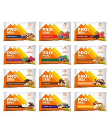 PROBAR - Meal Bar 12 Flavor Variety Pack - Natural Energy, Non-GMO, Gluten-Free, Plant-Based Whole Food Ingredients 12 Count (Pack of 1) 12 Flavor Variety Pack 12 Count (Pack of 1)