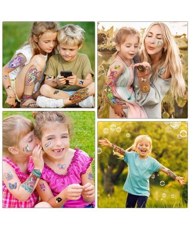 Kids Full Arm Temporary Tattoo Set - 52 Sheets, Waterproof & Realistic Designs for Children's Day Gift - Astronaut, Dinosaur, Shark, Unicorn, Butterfly Themes for Boys and Girls - Buy Online on GoSupps.com