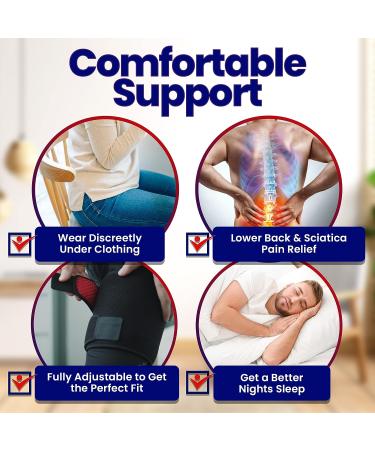 Plus Size Hip Brace Thigh Compression Sleeve for Pain Relief - XL Right Size for Men and Women - Buy Online on GoSupps.com