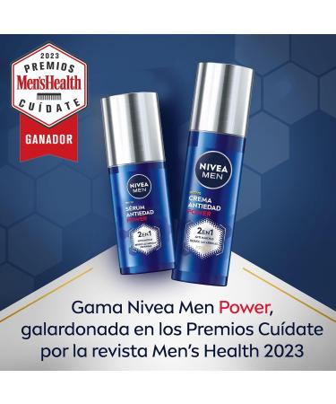 LEVEL MEN NIVEA MEN POWER 2in1 antispot and antiwrinkle moisturizer antiaging face cream with FP30 protection sunscreen with Luminous 630 and hyaluronic acid 50 ml - Buy Online on GoSupps.com