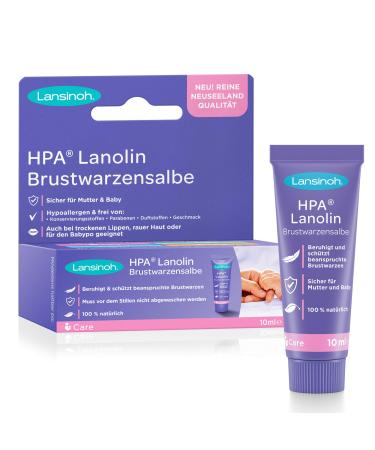 Lansinoh hpa lanolin nipple ointment 100% natural - calms and protects stressed nipples - dermatest "very good 10920 transparent 10 ml (1 Pack) - Buy Online on GoSupps.com