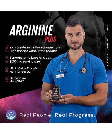 Dr. Emil's ARGININE Plus - High Dose NO Booster for Vascularity & Heart Health - 2500mg L Arginine & L Citrulline Tablets - Buy Online on GoSupps.com