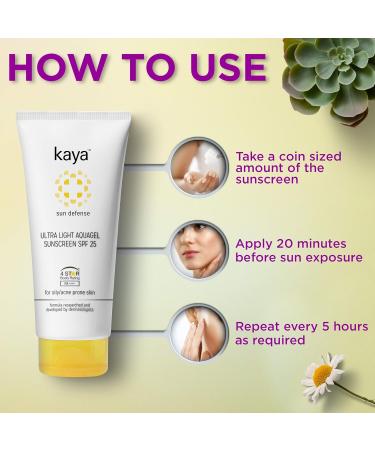 Kaya Skin Clinic SPF 25 Ultra Light Aquagel Sunscreen 50ml - Best International Shipping - Buy Online on GoSupps.com