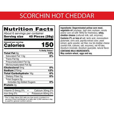 Cheez-It Puff'd Scorchin' Hot Cheddar Snack Crackers - 34oz Case (6 Bags) - Buy Online on GoSupps.com