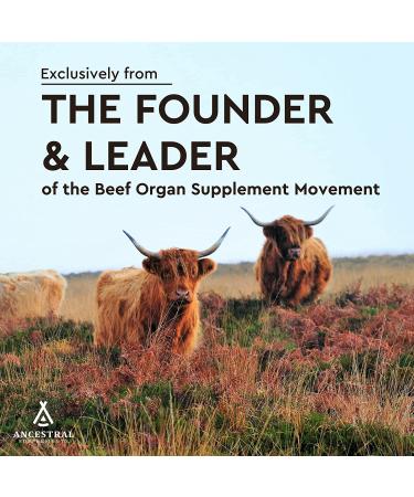 Ancestral Supplements Grass Fed Beef Heart CoQ10 - Heart & Mitochondrial Health, Blood Pressure Support - 180 Capsules - Buy Online on GoSupps.com