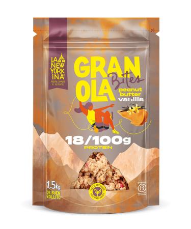 LA NEWYORKINA Granola Peanut Butter Vanille avec flocons d'avoine et cr me d'arachide Granola sp cial avec une saveur profonde de cr me d'arachide et la touche parfaite de vanille