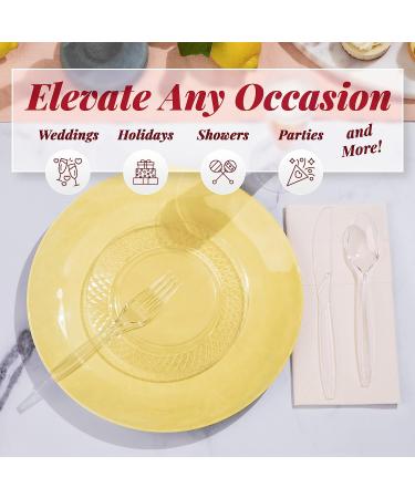 300 ct Disposable Plastic Silverware Set | Clear Cutlery Utensils | 100 Forks, 100 Spoons, 100 Knives | Heavy Duty Bulk Flatware - Ideal for Parties & Events - Buy Online on GoSupps.com