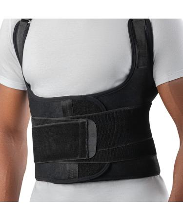 Narrow Support Posture Corrector - Posture Corrector for Women and Men Lower Back Brace for Lower Back Pain - Posture Brace Back Support Belt Lumbar Support - Black Large