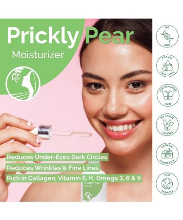 Fatima's Garden Prickly Pear Seed Oil USDA Ecocert Certified Organic Moroccan Anti-aging Moisturizer for Face, Hair, Skin & Nails 1 Fl Oz - Buy Online on GoSupps.com