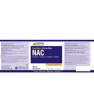 Westcoast Naturals Amino Acid N-Acetyl-L-Cysteine Capsule 500 mg - Buy Online on GoSupps.com