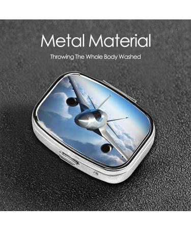 Flying Airplane Small Pill Case | Cute Travel Pill Organizer for Purse - Ideal Gift - Buy Online on GoSupps.com