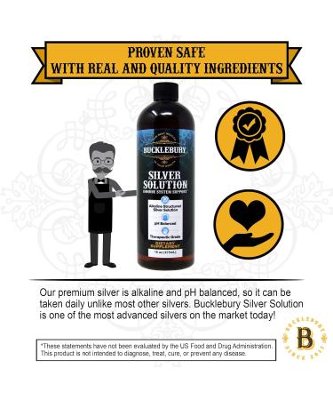 Buy Silver Solution pH Balanced Alkaline Liquid | Daily Immune Support | 16 oz Gluten Free - 30ppm - Buy Online on GoSupps.com