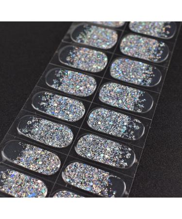 Buy Semi Cured Gel Nail Strips | Glitter Sequins Nail Stickers & Transparent Full Nail Wraps for Stunning Nail Art Design - International Shipping Available - Buy Online on GoSupps.com
