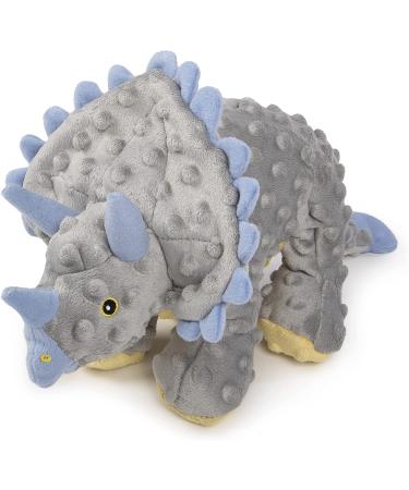 goDog Dinos Squeaker Plush Dog Toy - Chew Resistant & Durable - Large Frills (Gray) - Buy Online on GoSupps.com