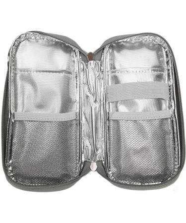 Insulin Cooler Bag Travel Case - Multi Layer Oxford Fabric Diabetic Supplies Medication Cooler (Gray) - Buy Online on GoSupps.com