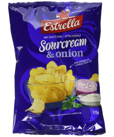 Estrella Sour Cream and Onion Crisps 175 g