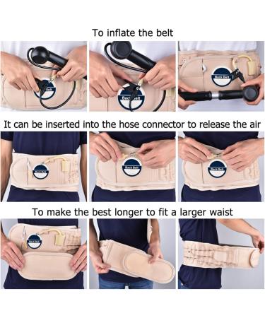 Inflatable Decompression Back Belt - Pain Relief Support for Lower Back (Waist 73.7-124.9 cm) - Buy Online on GoSupps.com