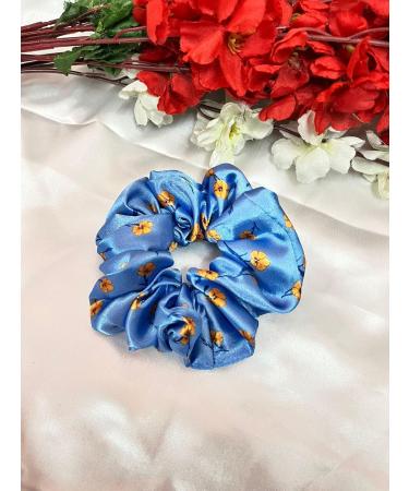 6 Satin Scrunchies Hair Scrunchies Frizz Prevention Silk Scrunchies for Girls & Stylish Hair Ties for Women Premium Hair Scrunchie for Styling Flower Design - Buy Online on GoSupps.com