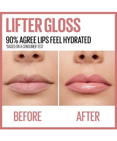 Maybelline Lifter Gloss 008 Stone - Hyaluronic Acid Lip Gloss (0.18 fl oz) - Buy Online on GoSupps.com