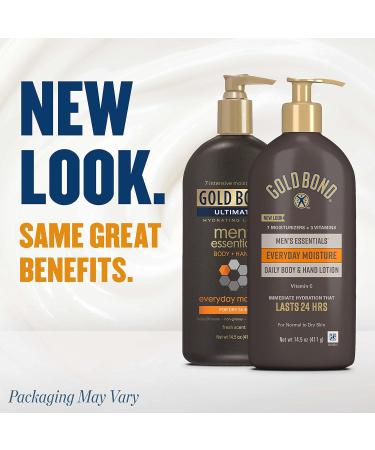 Gold Bond Ultimate Men's Essentials Hydrating Lotion 14.50 oz (Pack of 3) 14.5 Ounce (Pack of 3) - Buy Online on GoSupps.com