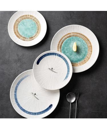 Serving Plates Ceramic Steak Plate Fruit Plate Dim Sum Plate Dinner Plate Western Tableware Plates for Home Kitchen Hotel Party for Appetizer Dinner and Desserts (Size : 25.5cm) - Buy Online on GoSupps.com