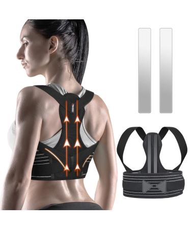 Zinuu back straight holder back support belt for women - posture correction back belt for men posture corrector back bandage for relief from back pain (black) - Buy Online on GoSupps.com